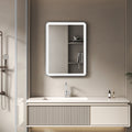 Elston 24"x 32" Rectangular Front Lit LED Mirror with Matte Black frame