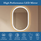 Lancer 22" x 32" pill front and back lit LED mirror with acrylic boarder