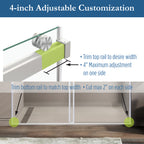 Cayton 56" - 60" Soft Close sliding Glass shower door Brushed Nickel hardware (soft-close)