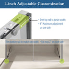 Edgemar 60" Soft Close sliding Glass shower door Brushed Nickel hardware (soft-close)