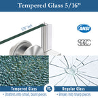 Ambrose 56" - 60" Soft Close sliding Glass shower door with Brushed Nickel hardware (soft-close)
