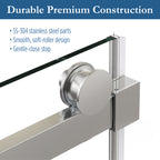 Ambrose 56" - 60" Soft Close sliding Glass shower door Chrome hardware (soft-close)