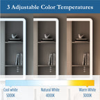 Elston 24"x 32" Rectangular Front Lit LED Mirror with Matte Black frame