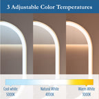 Elston 22" x 32" pill front lit LED mirror with Brushed Gold frame