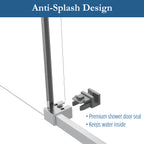 Edgemar 60" Soft Close sliding Glass shower door Brushed Nickel hardware (soft-close)