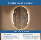 Astor 24" x 32" Oval front and back lit LED mirror with frosted glass