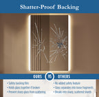 Astor 24" x 32" rectangular front and back lit LED mirror with frosted glass (battery)
