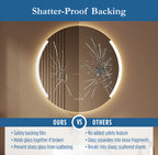 Astor 28" round front and back lit LED mirror with frosted glass