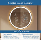 Lancer 28" round front and back lit LED mirror with acrylic boarder