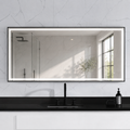 Adrian 59 in. LED Bathroom Mirror with Stainless Steel Metal Frame