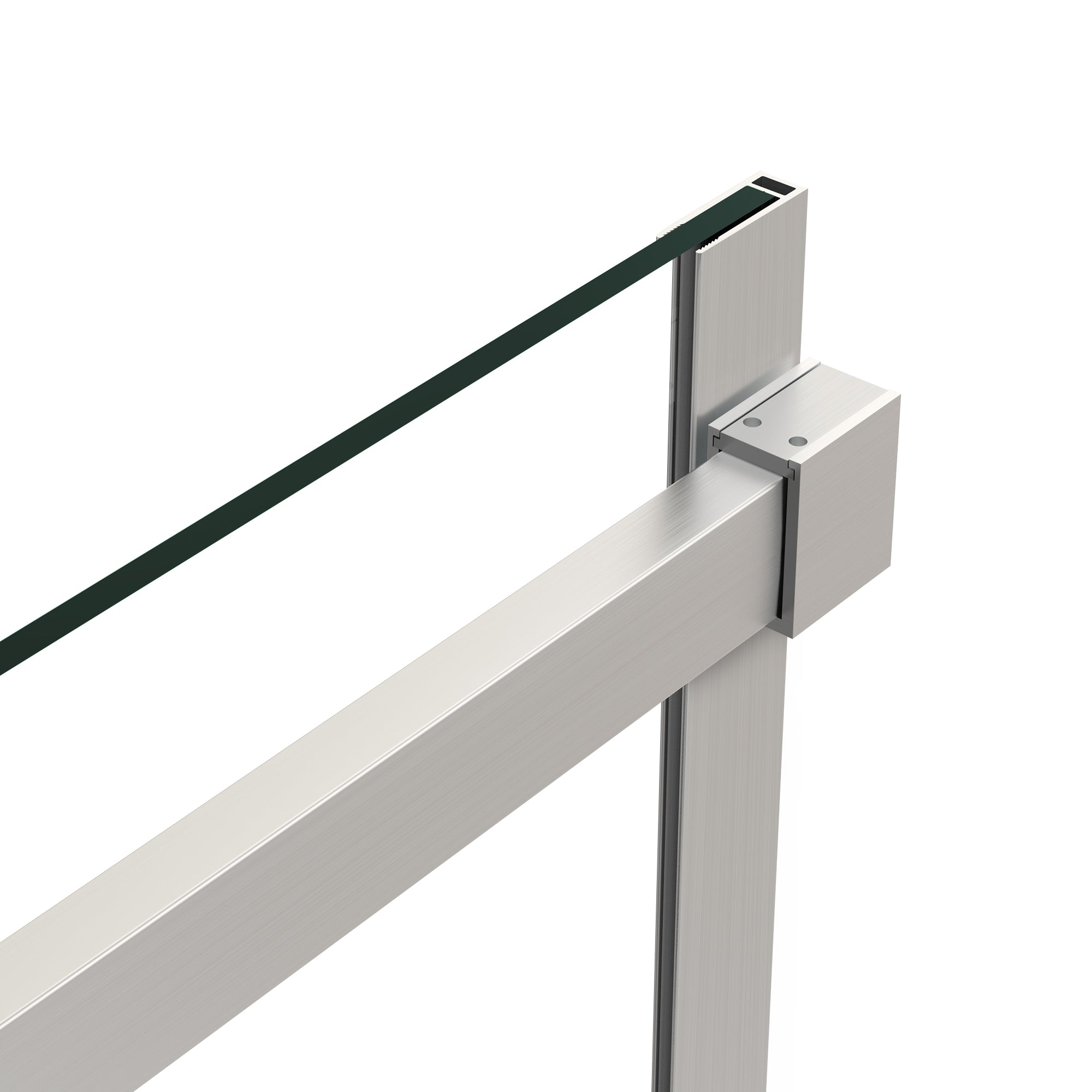 Alise 56" - 60" sliding shower door wth Brushed Nickel hardware (soft-close)