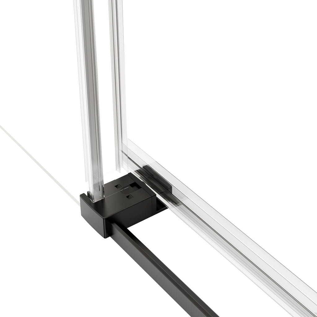 Alise 56" - 60" sliding shower door wth Matte Black hardware (soft-close)