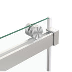 Catey 56" - 60" bypass shower door wth Brushed Nickel hardware (soft-close)