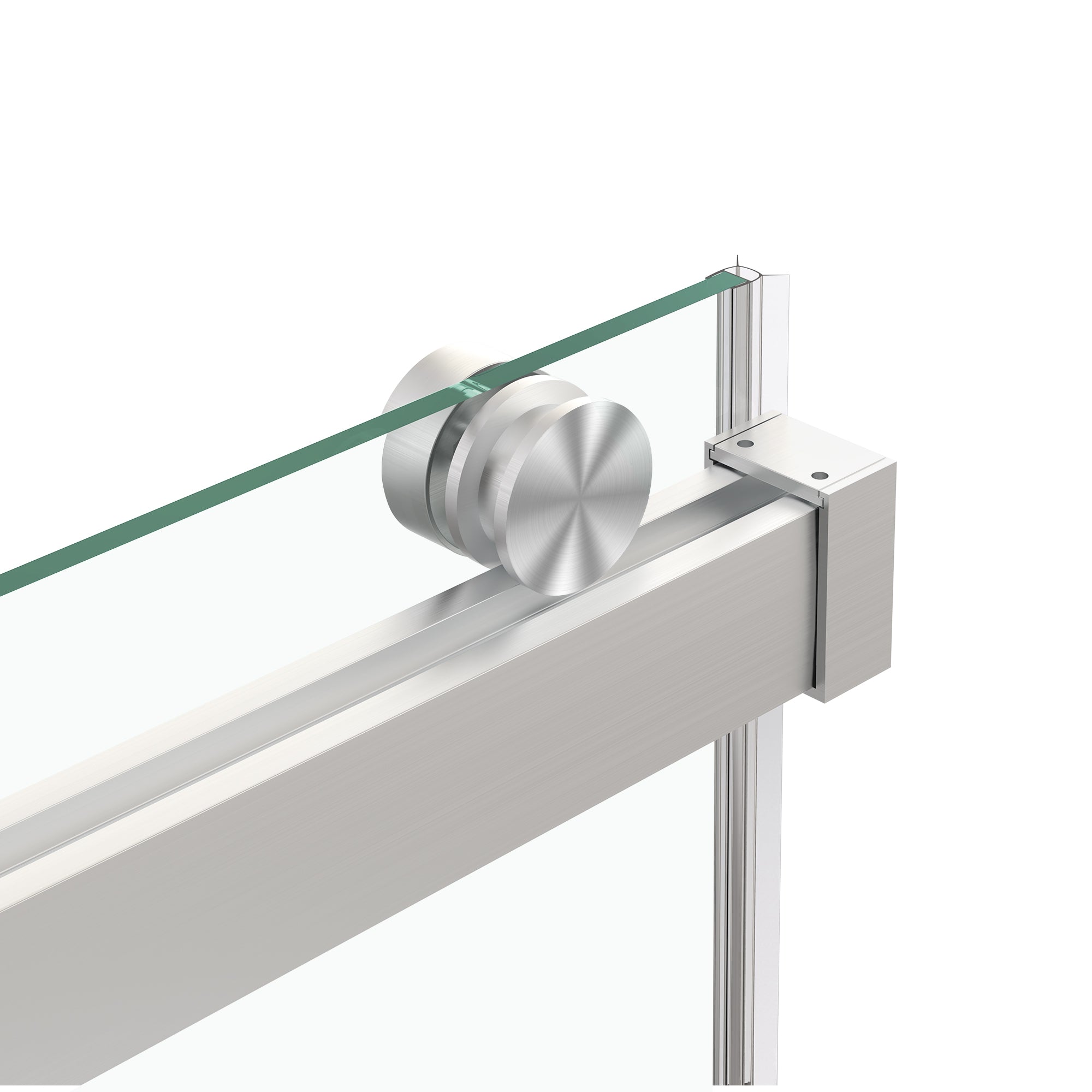 Catey 56" - 60" bypass shower door wth Brushed Nickel hardware (soft-close)