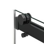 Catey 56" - 60" bypass shower door wth Matte Black hardware (soft-close)