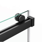 Catey 56" - 60" bypass shower door wth Matte Black hardware (soft-close)