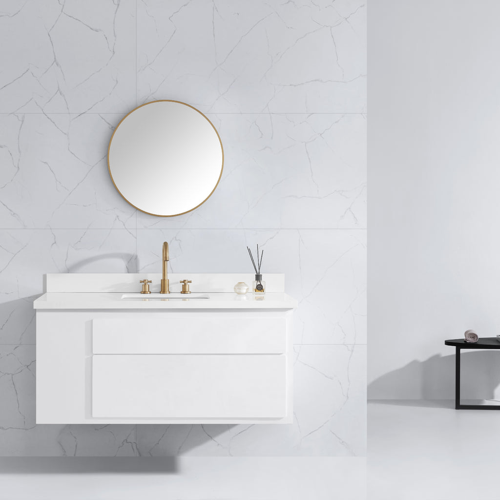 Avon Bathroom Mirror with Stainless Steel Metal Frame