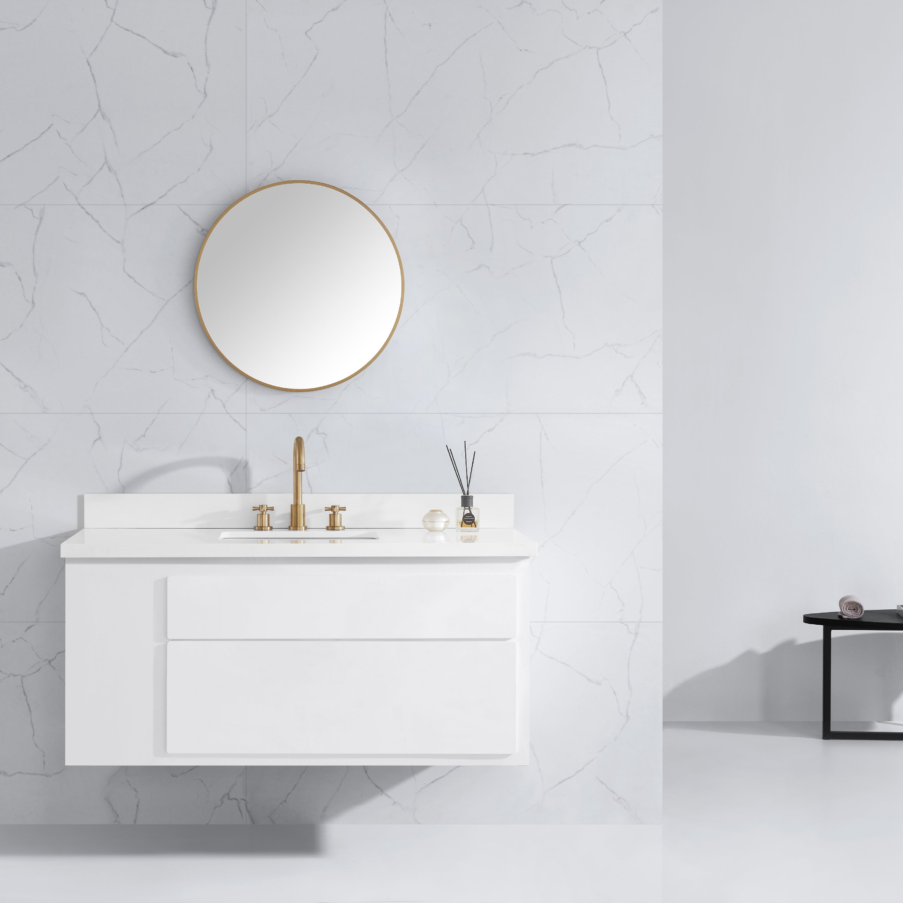 Avon Bathroom Mirror with Stainless Steel Metal Frame