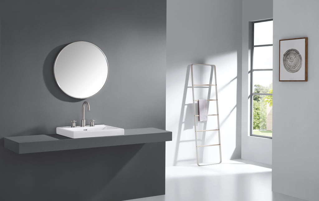 Avon Bathroom Mirror with Stainless Steel Metal Frame