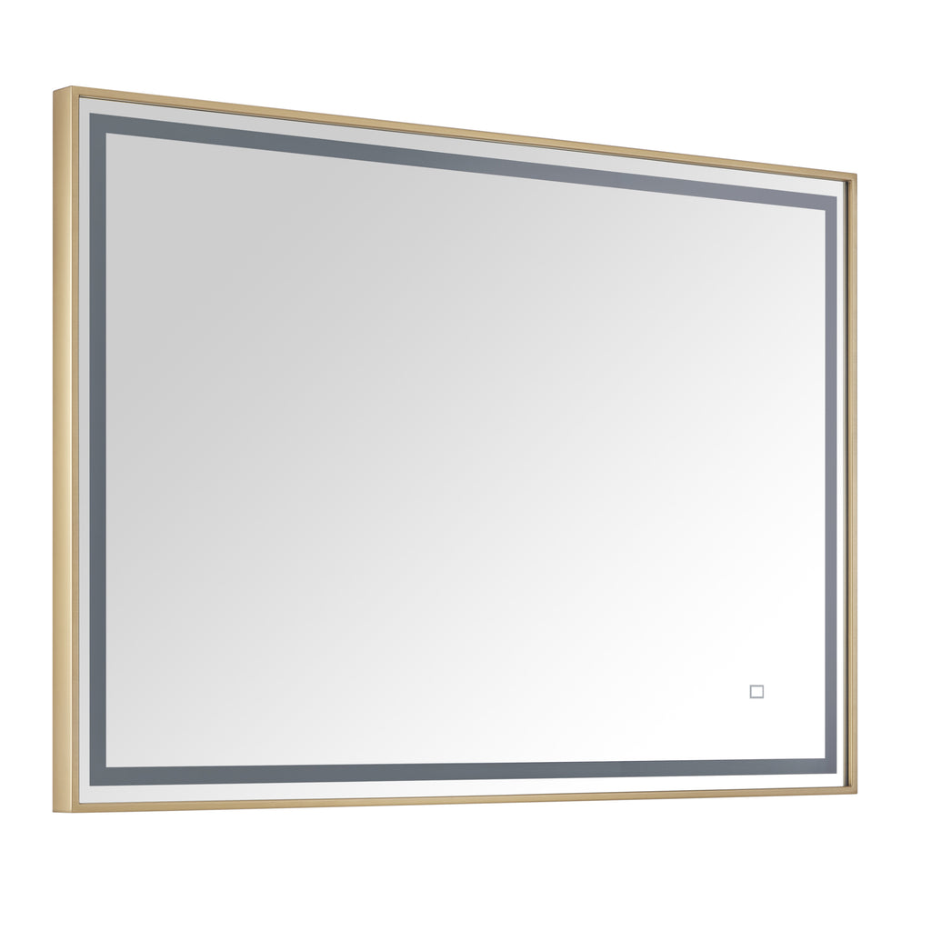 39 in. LED Bathroom Mirror with Stainless Steel Metal Frame
