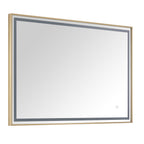 39 in. LED Bathroom Mirror with Stainless Steel Metal Frame