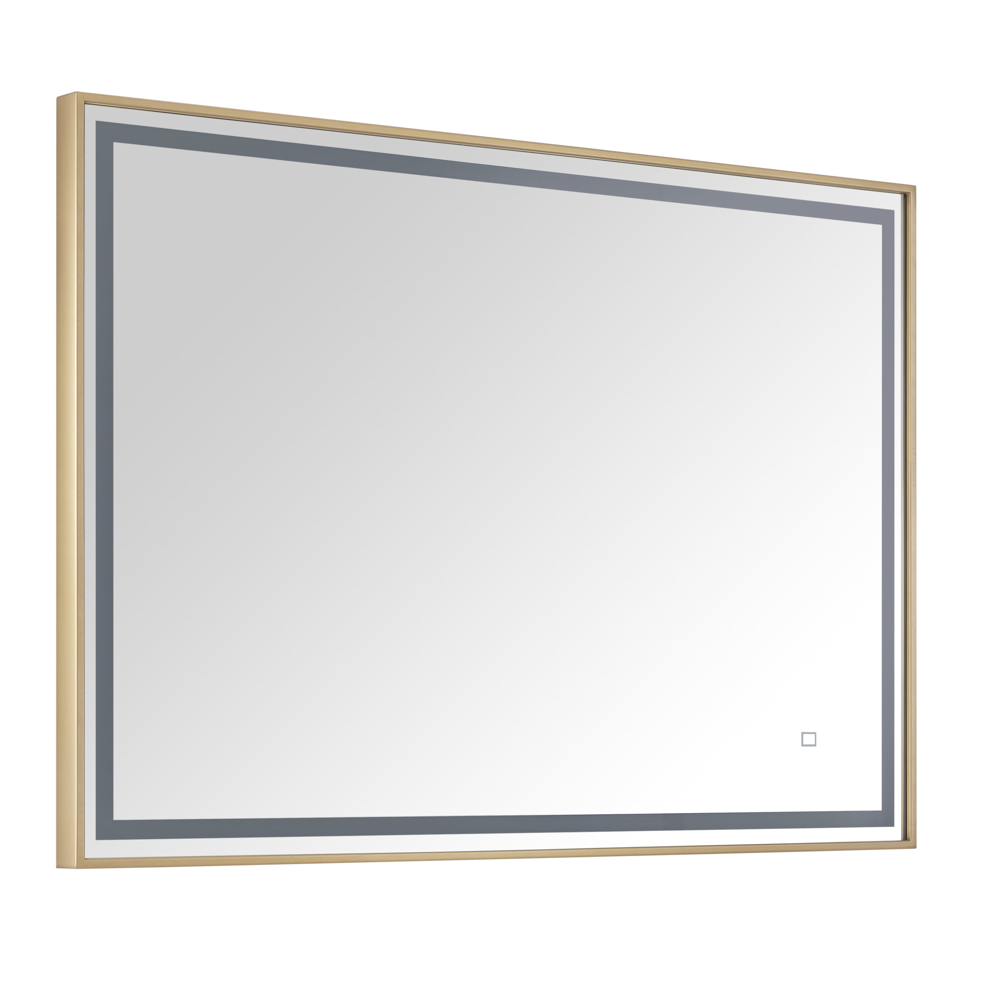 39 in. LED Bathroom Mirror with Stainless Steel Metal Frame