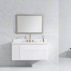 39 in. LED Bathroom Mirror with Stainless Steel Metal Frame