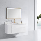 39 in. LED Bathroom Mirror with Stainless Steel Metal Frame