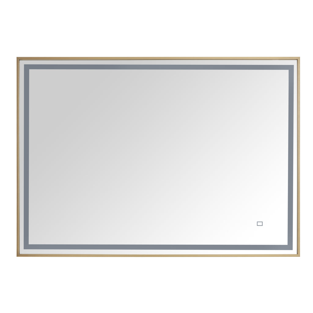39 in. LED Bathroom Mirror with Stainless Steel Metal Frame