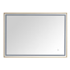 39 in. LED Bathroom Mirror with Stainless Steel Metal Frame