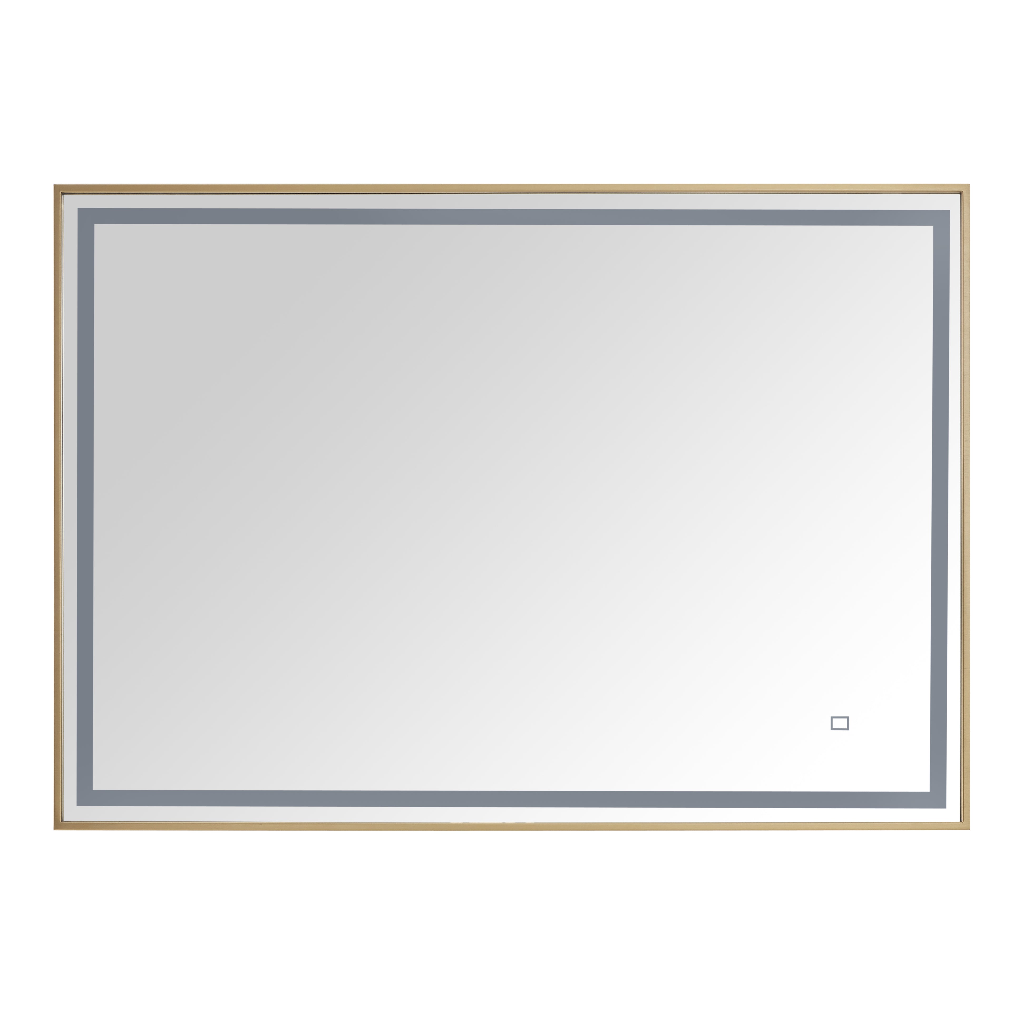 39 in. LED Bathroom Mirror with Stainless Steel Metal Frame