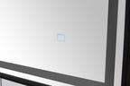 39 in. LED Bathroom Mirror with Stainless Steel Metal Frame