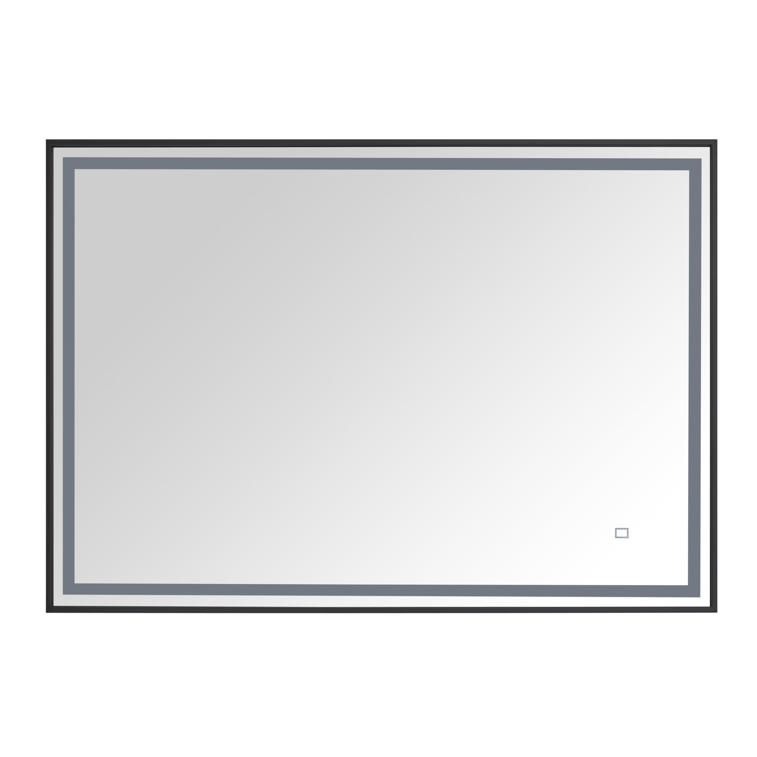 39 in. LED Bathroom Mirror with Stainless Steel Metal Frame