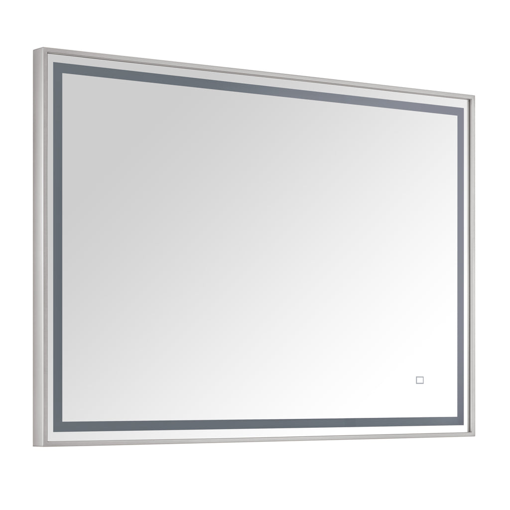 39 in. LED Bathroom Mirror with Stainless Steel Metal Frame