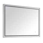 39 in. LED Bathroom Mirror with Stainless Steel Metal Frame