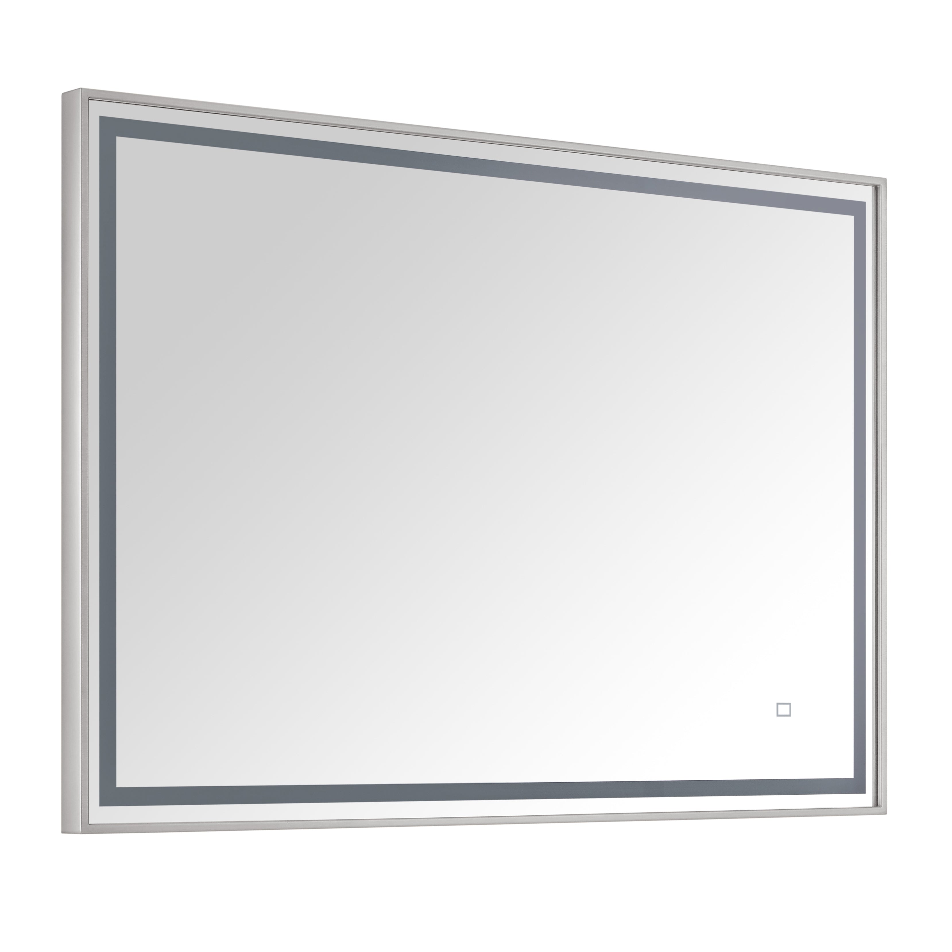 39 in. LED Bathroom Mirror with Stainless Steel Metal Frame