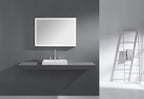 39 in. LED Bathroom Mirror with Stainless Steel Metal Frame