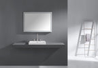 39 in. LED Bathroom Mirror with Stainless Steel Metal Frame