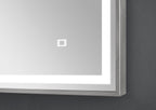 39 in. LED Bathroom Mirror with Stainless Steel Metal Frame
