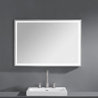 39 in. LED Bathroom Mirror with Stainless Steel Metal Frame