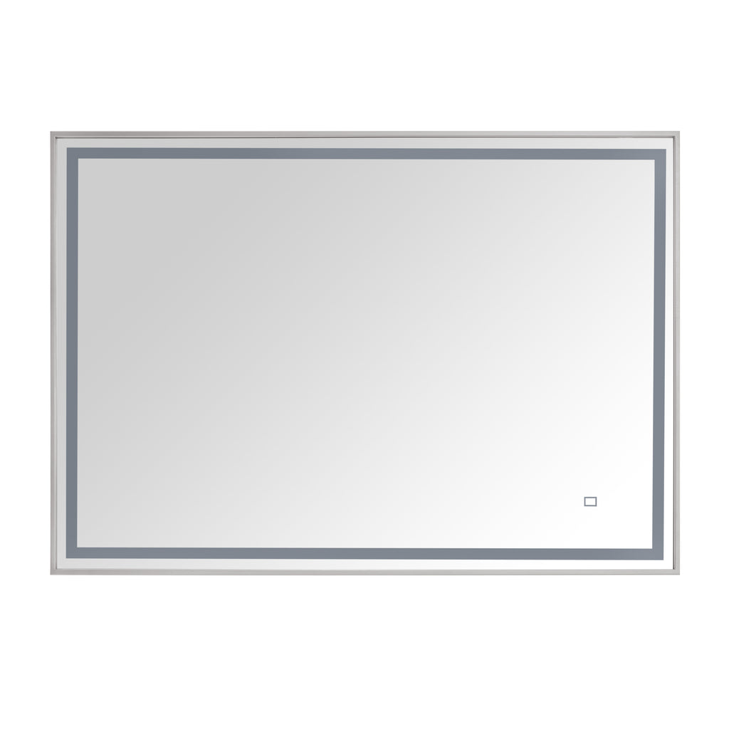 39 in. LED Bathroom Mirror with Stainless Steel Metal Frame