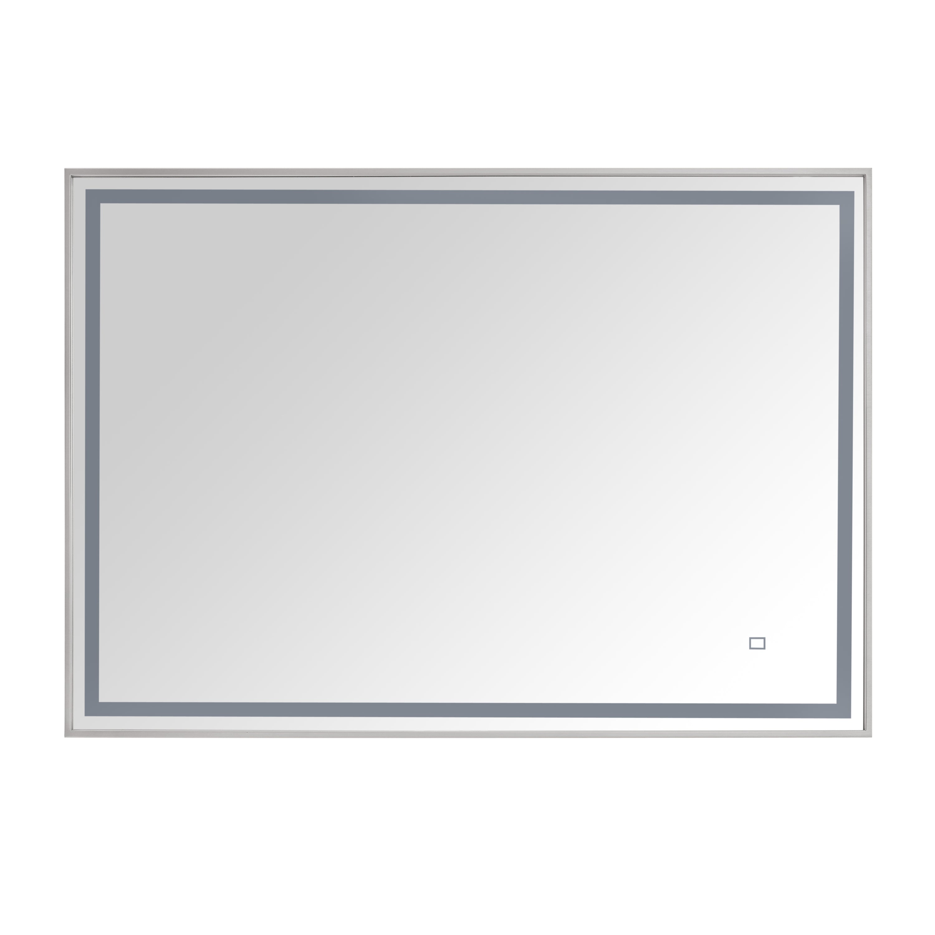 39 in. LED Bathroom Mirror with Stainless Steel Metal Frame