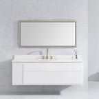 59 in. LED Bathroom Mirror with Stainless Steel Metal Frame