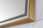 59 in. LED Bathroom Mirror with Stainless Steel Metal Frame