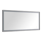 59 in. LED Bathroom Mirror with Stainless Steel Metal Frame