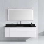 59 in. LED Bathroom Mirror with Stainless Steel Metal Frame