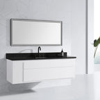 59 in. LED Bathroom Mirror with Stainless Steel Metal Frame