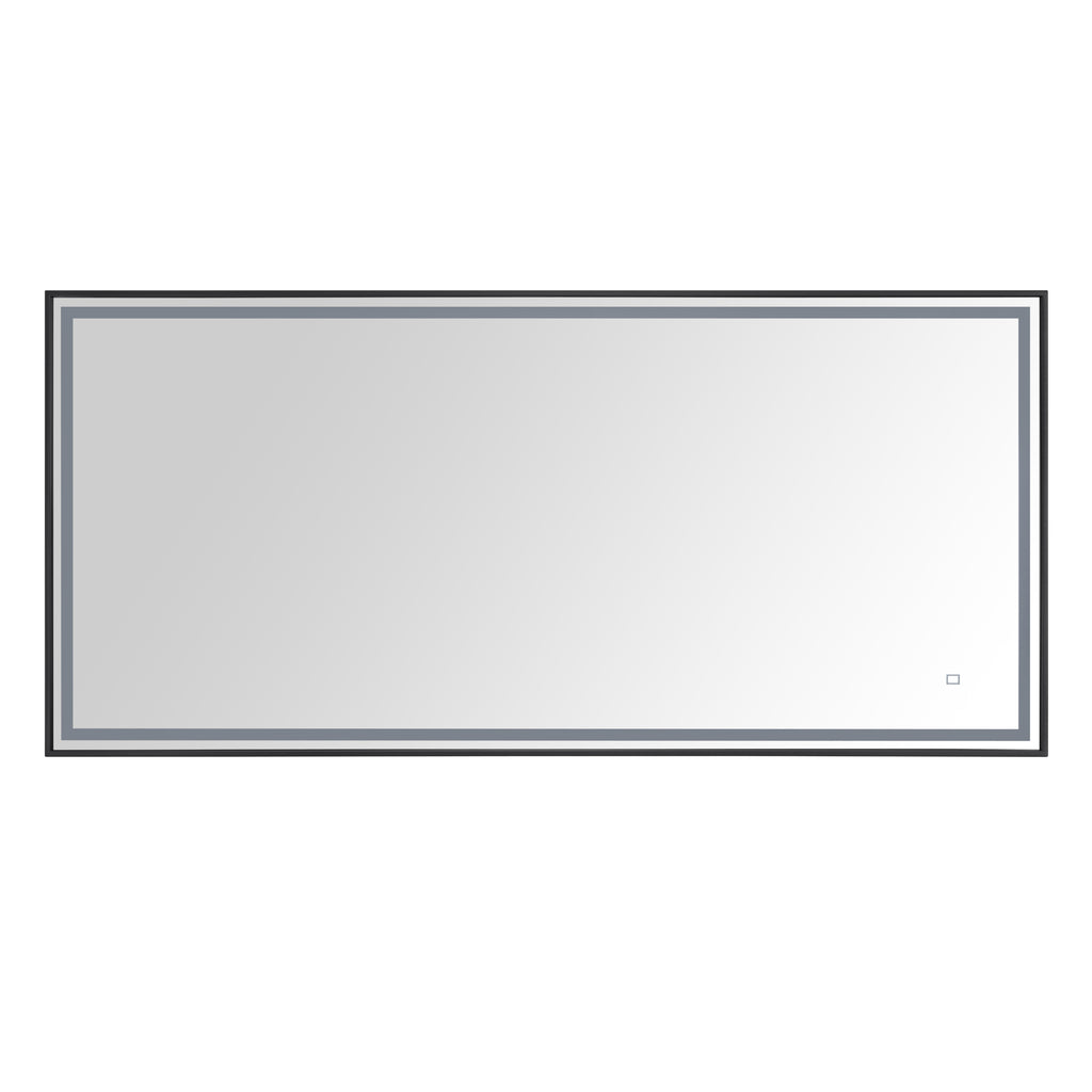 59 in. LED Bathroom Mirror with Stainless Steel Metal Frame