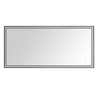 59 in. LED Bathroom Mirror with Stainless Steel Metal Frame