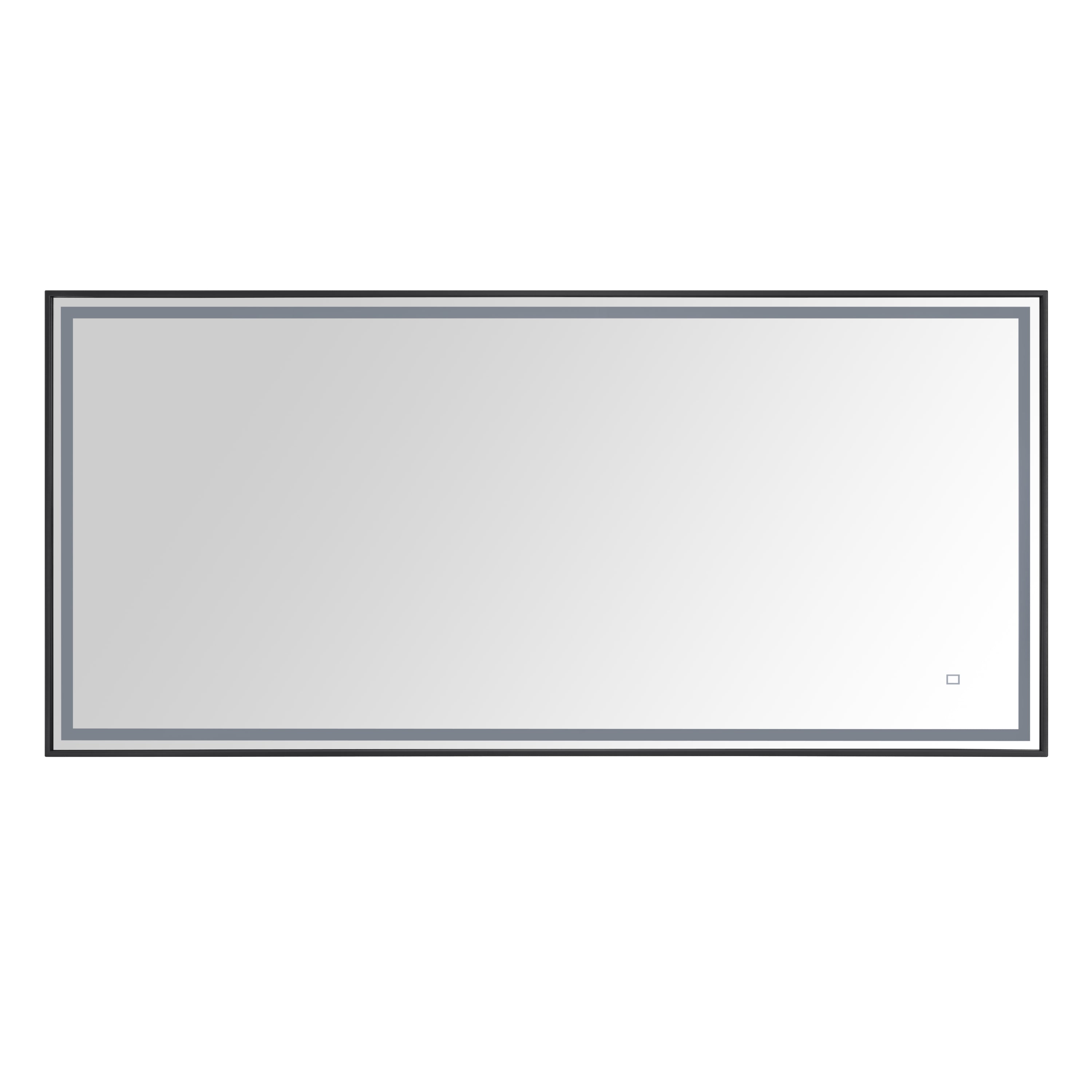59 in. LED Bathroom Mirror with Stainless Steel Metal Frame